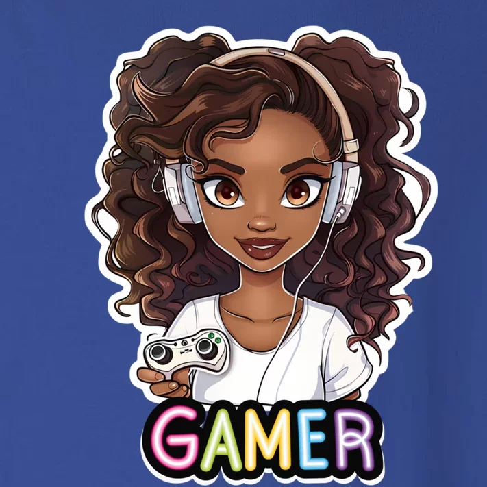 Black Gamer Anime Melanin Sista Afro Magic Funny Gift Toddler Long Sleeve Shirt