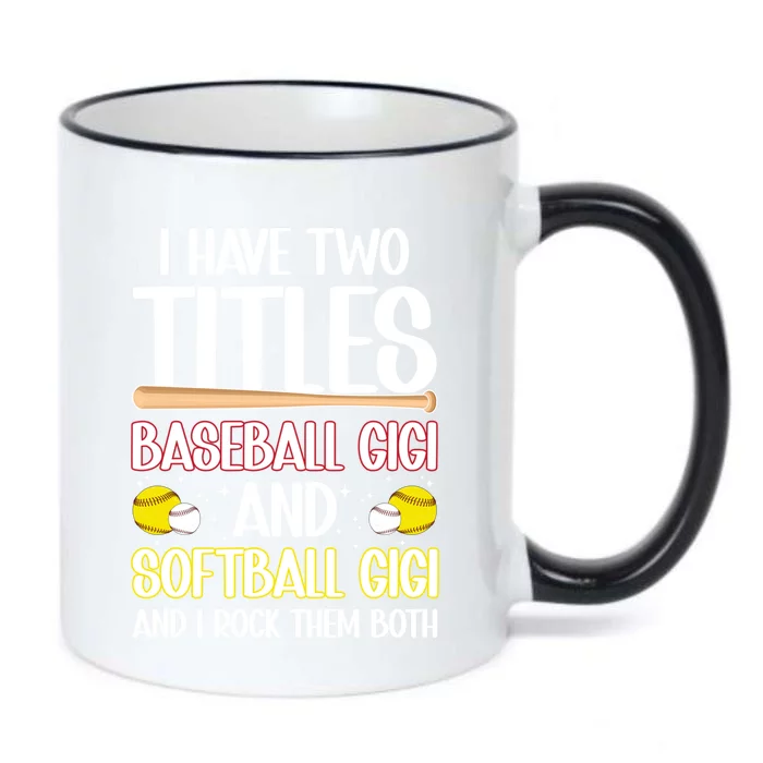 Baseball Gigi And Softball Gigi Of Ballers Gift Black Color Changing Mug