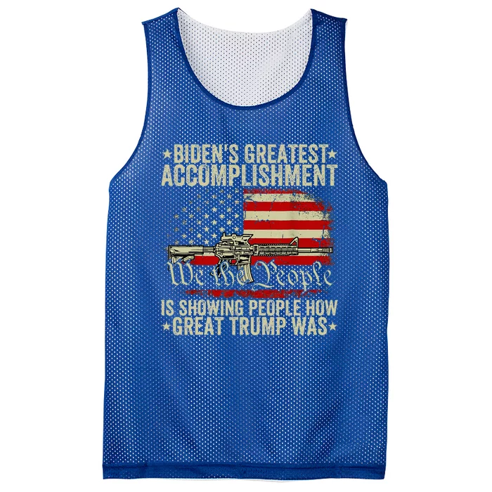 Biden Greatest Accomplishment Is Showing Trump Mesh Reversible Basketball Jersey Tank