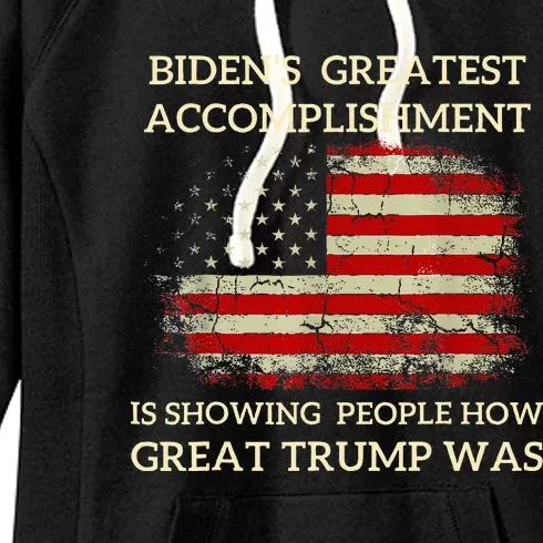 Bidens Greatest Accomplishment Is Showing Women's Fleece Hoodie