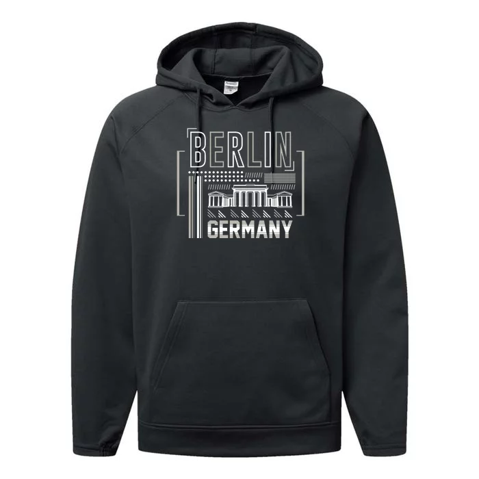 Berlin Germany Performance Fleece Hoodie