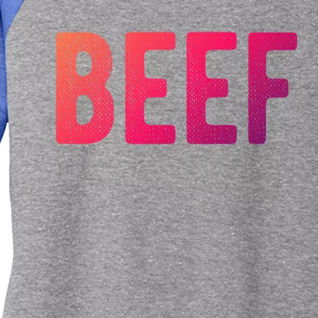 Beef Gift Women's Tri-Blend 3/4-Sleeve Raglan Shirt