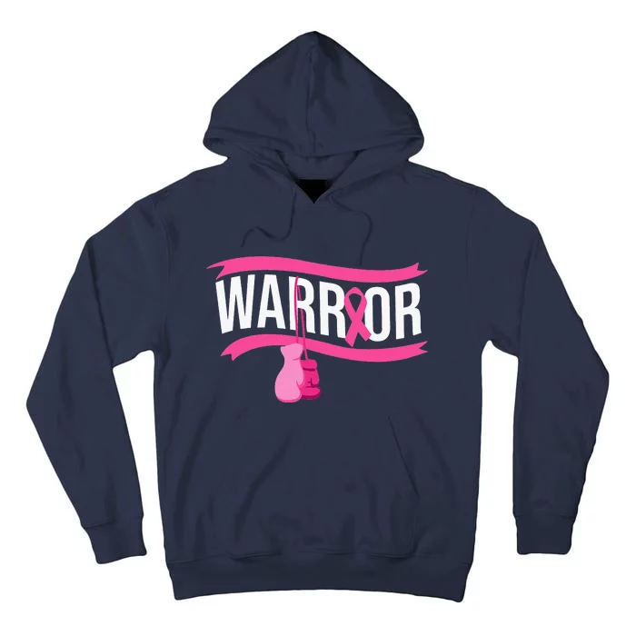 Boxing Gloves Breast Cancer Awareness Pink Ribbon Tall Hoodie