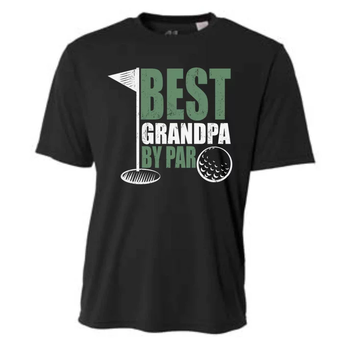 Best Grandpa By Par Father's Day Distressed Cooling Performance Crew T-Shirt