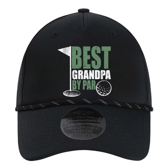 Best Grandpa By Par Father's Day Distressed Performance The Dyno Cap