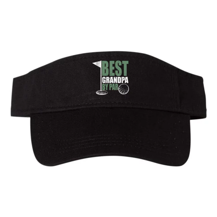 Best Grandpa By Par Father's Day Distressed Valucap Bio-Washed Visor