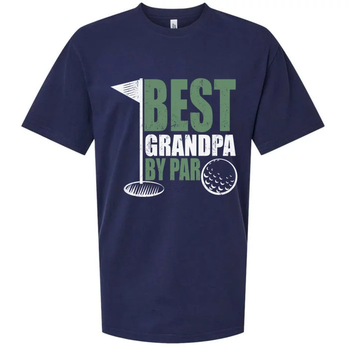 Best Grandpa By Par Father's Day Distressed Sueded Cloud Jersey T-Shirt