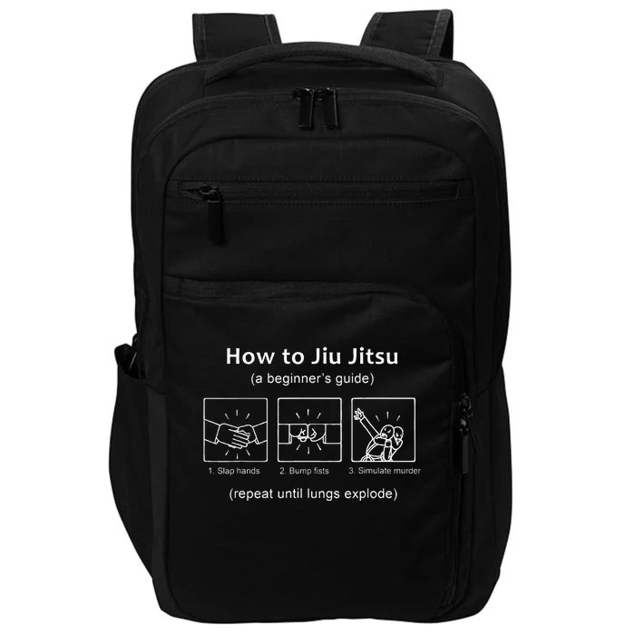 Bjj Gifts Beginner Jiu Jitsu Guide Funny Brazilian Jiu Jitsu Impact Tech Backpack