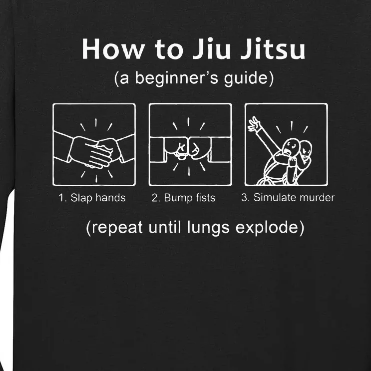 Bjj Gifts Beginner Jiu Jitsu Guide Funny Brazilian Jiu Jitsu Tall Long Sleeve T-Shirt