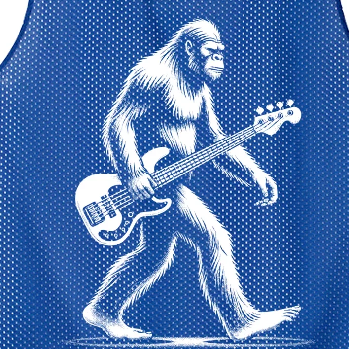 Bass Guitarist Bigfoot Bass Guitar Player Sasquatch Gift Mesh Reversible Basketball Jersey Tank