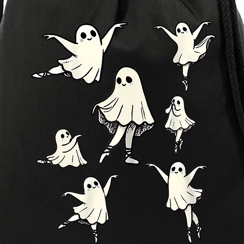 Ballet Ghost Ballet Dancer Spooky Dance Teacher Halloween Drawstring Bag