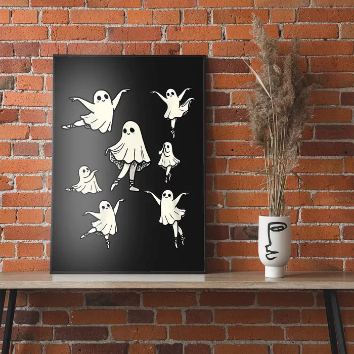 Ballet Ghost Ballet Dancer Spooky Dance Teacher Halloween Poster