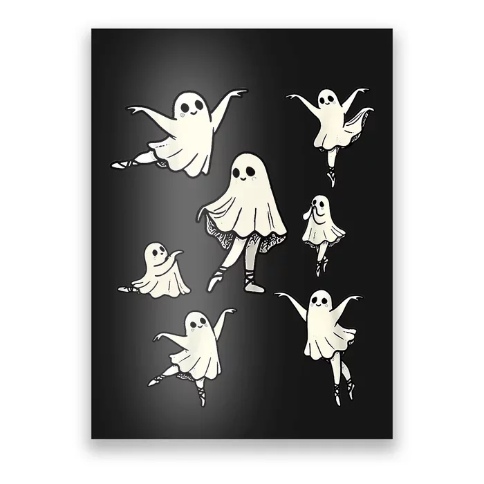 Ballet Ghost Ballet Dancer Spooky Dance Teacher Halloween Poster