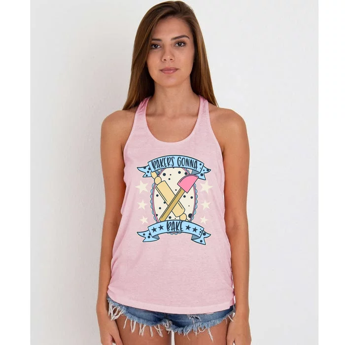 Bakers Gonna Bake Cute Baker Great Gift Women's Knotted Racerback Tank