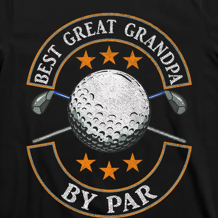 Best Grandpa By Par Fathers Day Frisbee Disc Golf T-Shirt