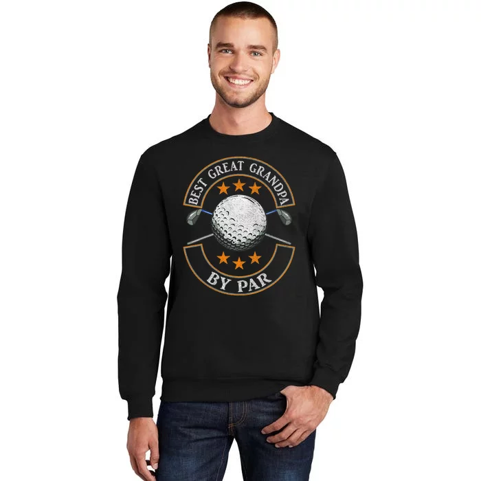 Best Grandpa By Par Fathers Day Frisbee Disc Golf Tall Sweatshirt