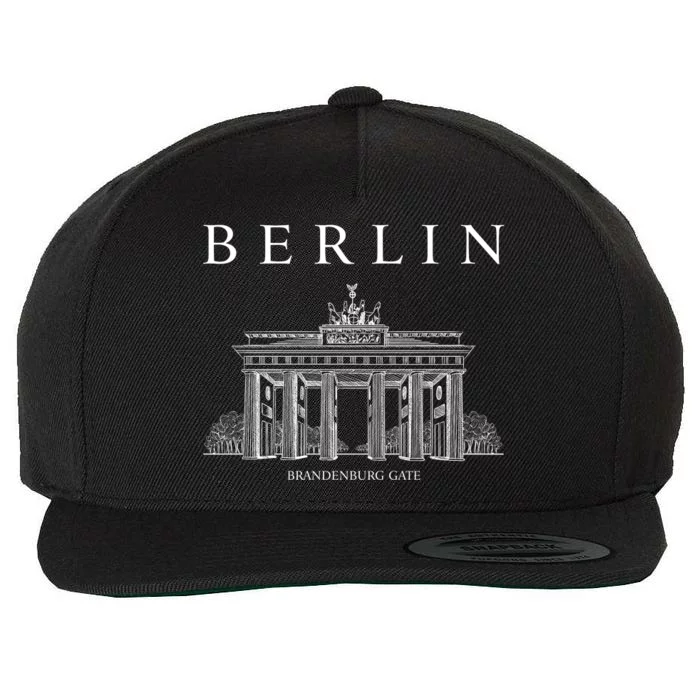 Berlin Germany Brandenburg Gate Wool Snapback Cap