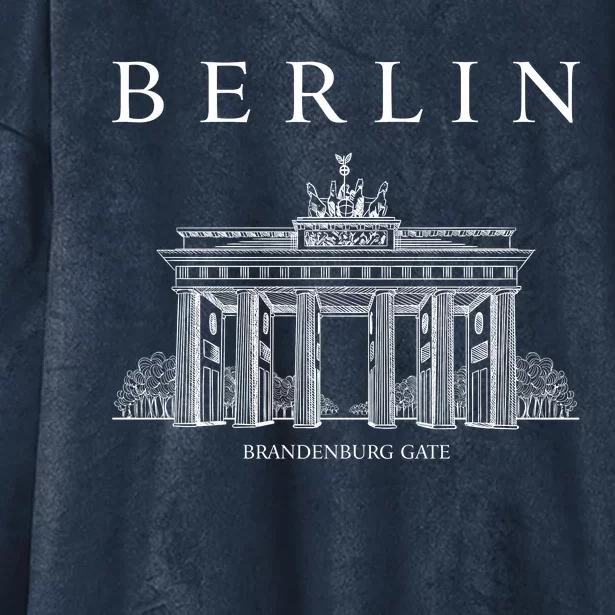 Berlin Germany Brandenburg Gate Hooded Wearable Blanket