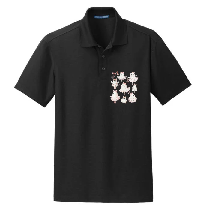 Ballet Ghost Ballet Dancer Spooky Dance Teacher Halloween Dry Zone Grid Performance Polo