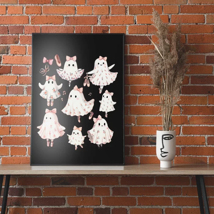 Ballet Ghost Ballet Dancer Spooky Dance Teacher Halloween Poster