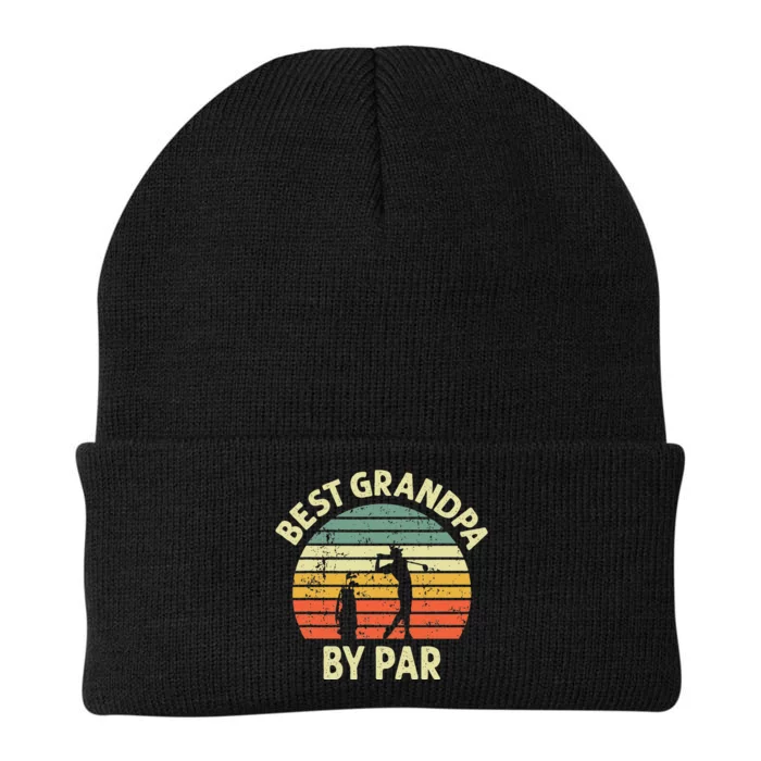 Best Grandpa By Par Golf Golfer Golfing Grandfather Knit Cap Winter Beanie