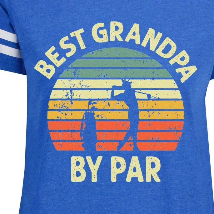 Best Grandpa By Par Golf Golfer Golfing Grandfather Enza Ladies Jersey Football T-Shirt