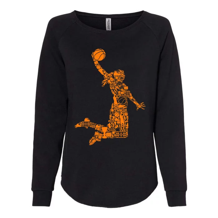 Basketball Girl Womens California Wash Sweatshirt