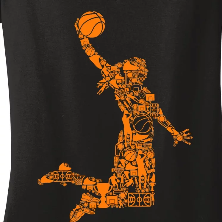 Basketball Girl Women's V-Neck T-Shirt