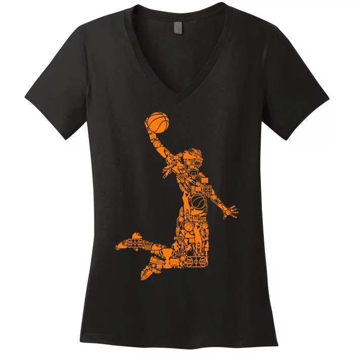 Basketball Girl Women's V-Neck T-Shirt