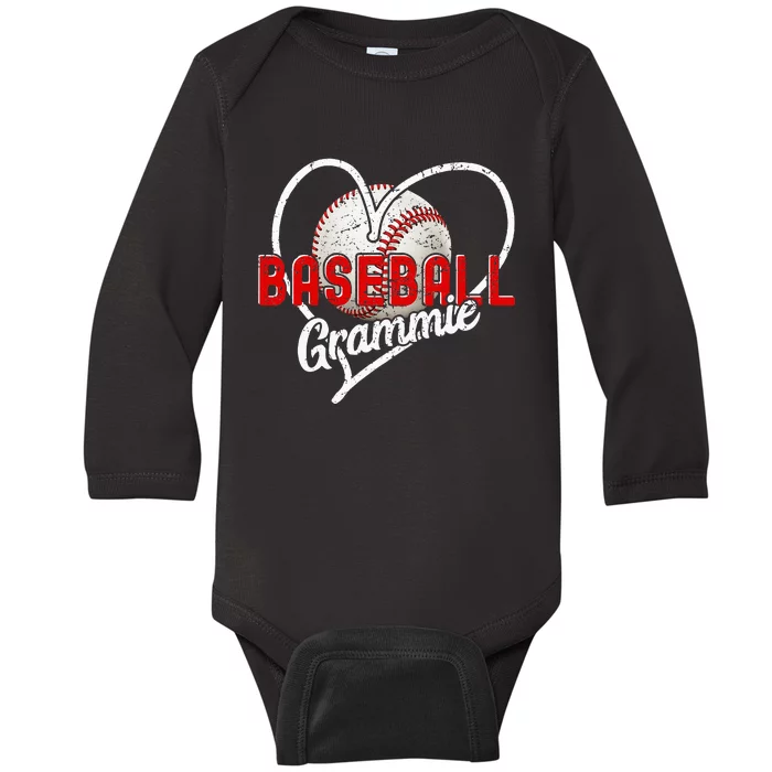 Baseball Grammie Baseball Love Baseball Player Baby Long Sleeve Bodysuit