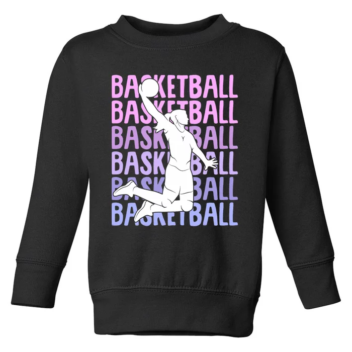 Basketball Girl Toddler Sweatshirt