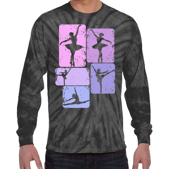 Ballerina Girl Ballet Tie-Dye Long Sleeve Shirt