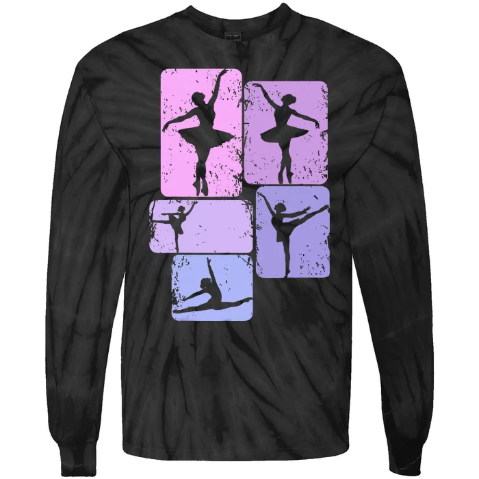 Ballerina Girl Ballet Tie-Dye Long Sleeve Shirt