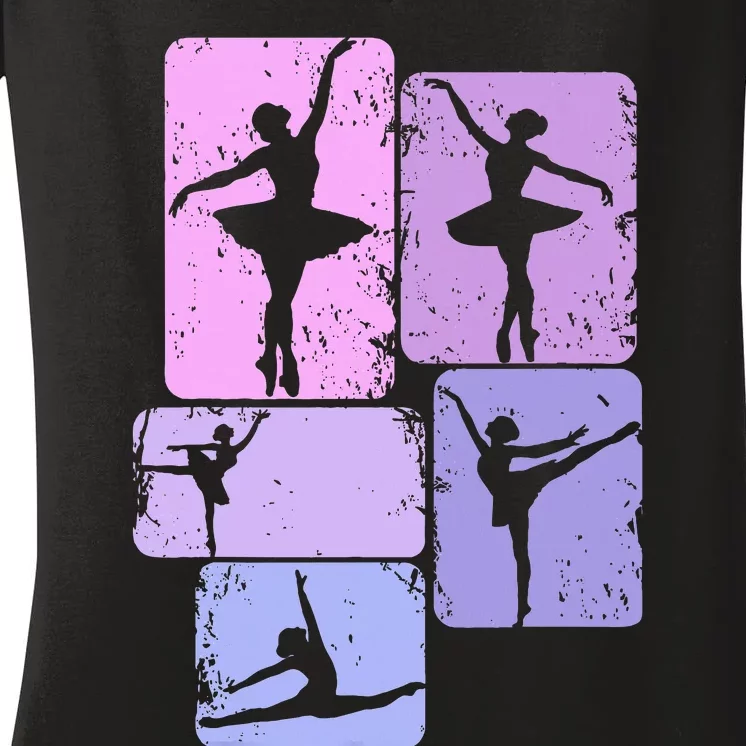 Ballerina Girl Ballet Women's V-Neck T-Shirt