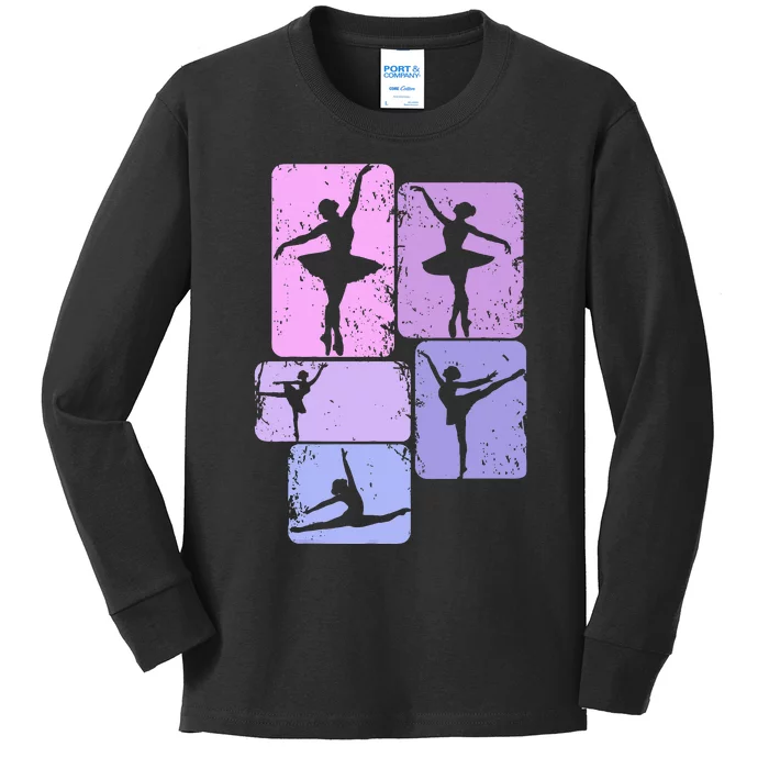 Ballerina Girl Ballet Kids Long Sleeve Shirt