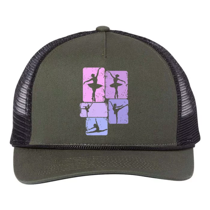 Ballerina Girl Ballet Retro Rope Trucker Hat Cap