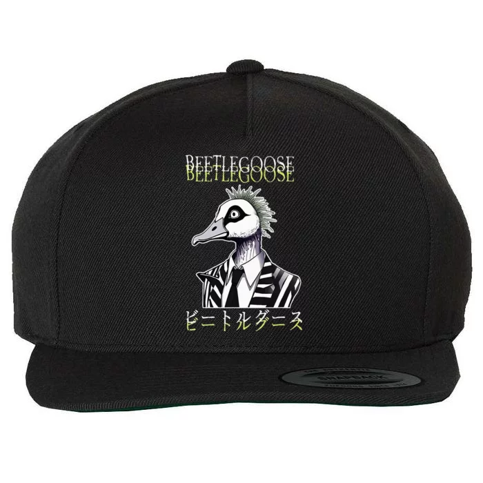 Beetle Goose Wool Snapback Cap