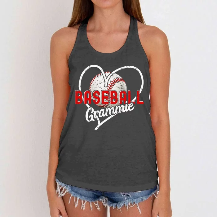 Baseball Grammie Baseball Love Baseball Player Women's Knotted Racerback Tank