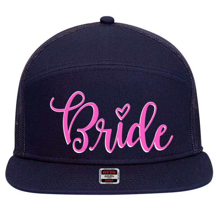 Bride Gift 7 Panel Mesh Trucker Snapback Hat