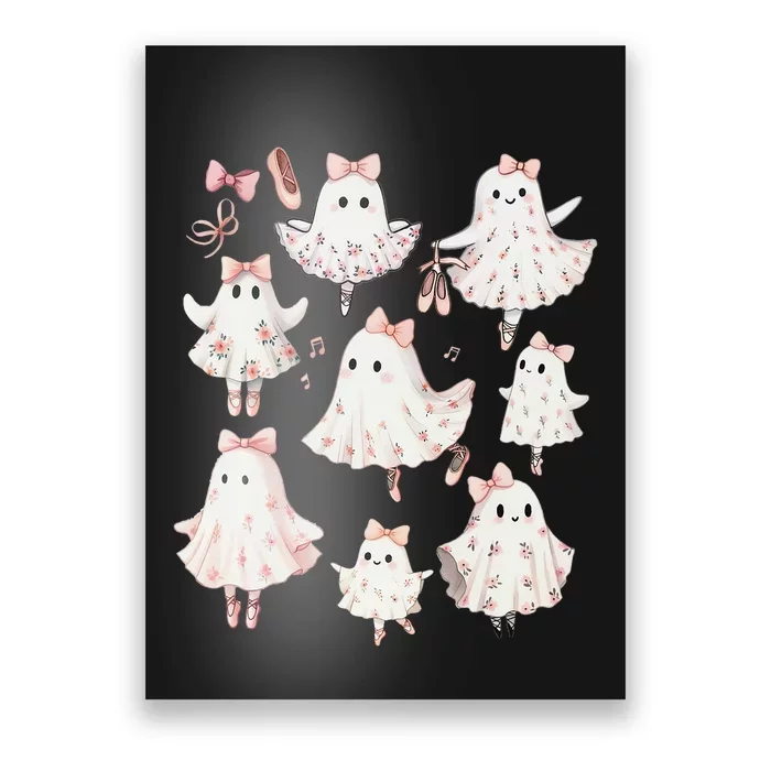 Ballet Ghost Ballet Dancer Spooky Dance Teacher Halloween Poster