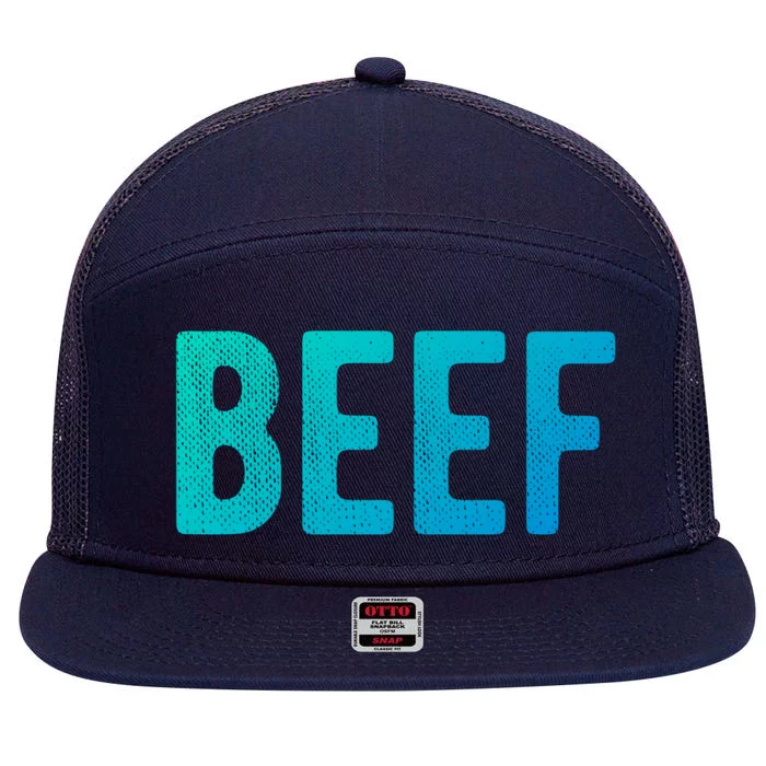 Beef Gift 7 Panel Mesh Trucker Snapback Hat