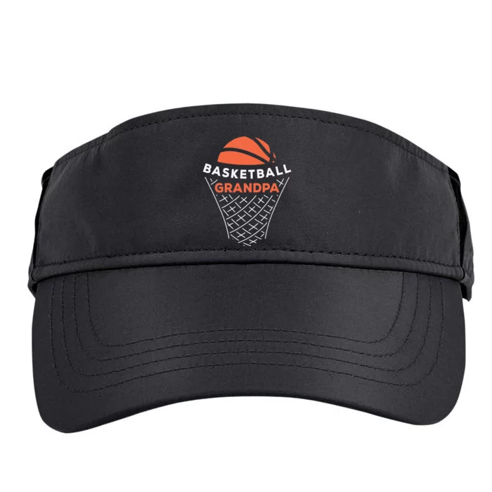 Basketball Grandpa Bball Lover Best Grandfather Ever Hooper Adult Drive Performance Visor