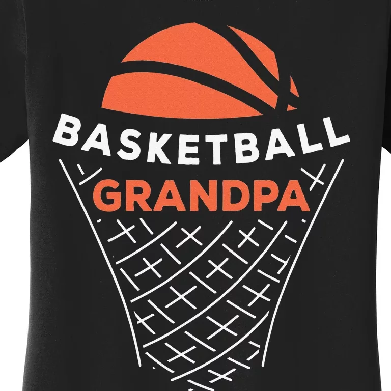 Basketball Grandpa Bball Lover Best Grandfather Ever Hooper Women's T-Shirt