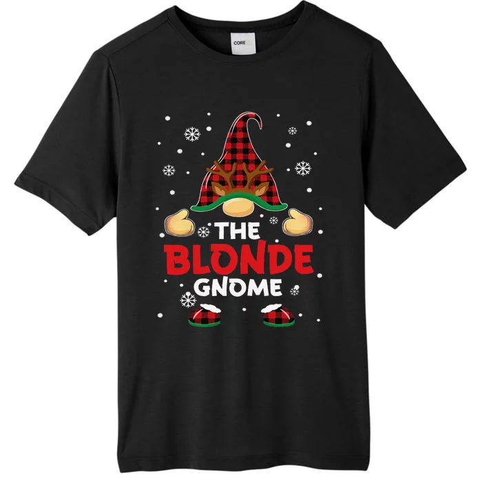 Blonde Gnome Buffalo Plaid Matching Family Christmas Pajama ChromaSoft Performance T-Shirt