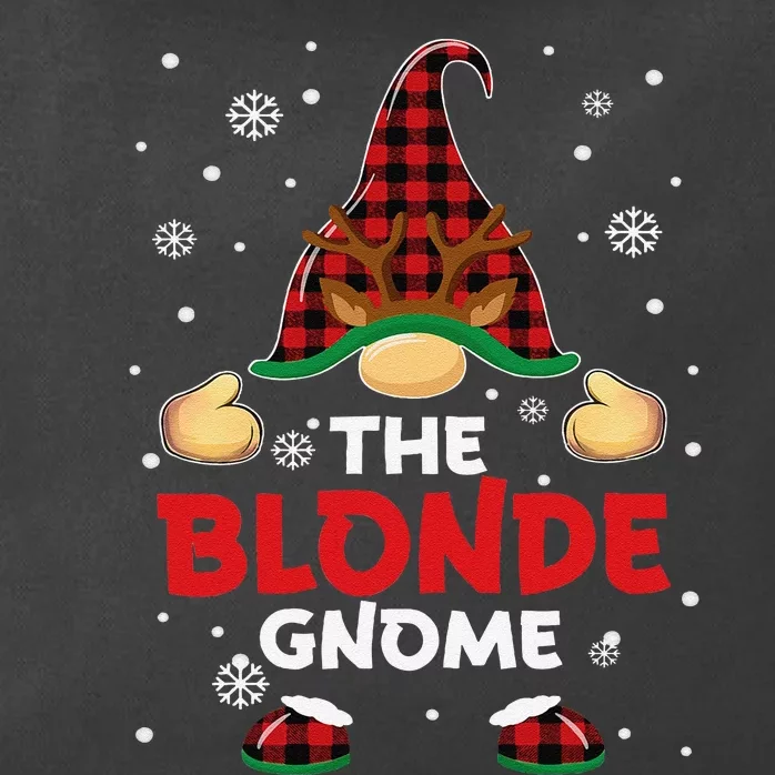 Blonde Gnome Buffalo Plaid Matching Family Christmas Pajama Zip Tote Bag