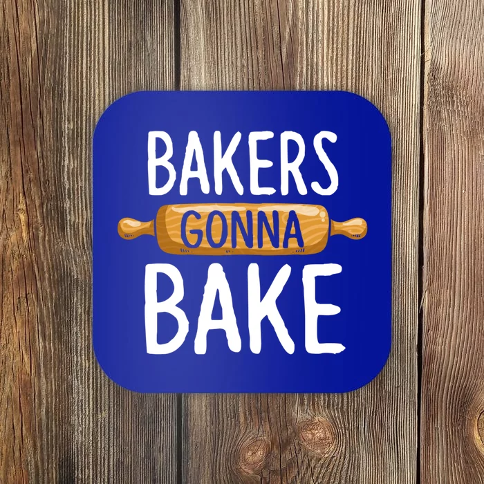 Bakers Gonna Bake Rolling Pin Baking Culinary Gift Coaster