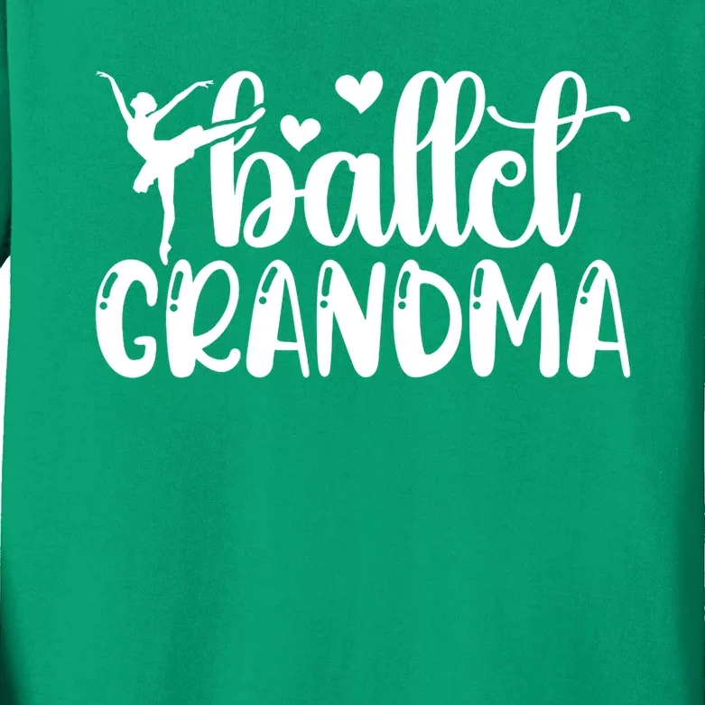 Ballet Grandma Ballerina Grandma Of A Ballet Dancer Grandma Kids Long Sleeve Shirt