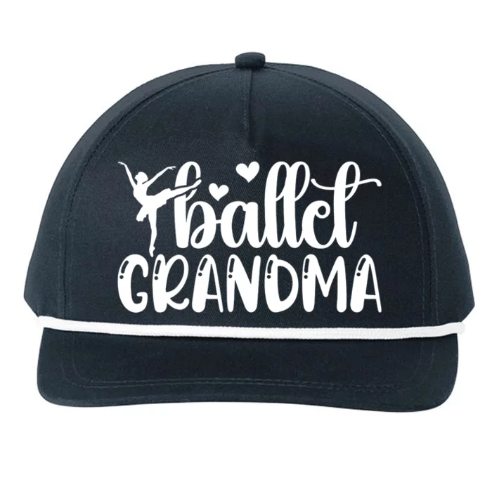 Ballet Grandma Ballerina Grandma Of A Ballet Dancer Grandma Snapback Five-Panel Rope Hat