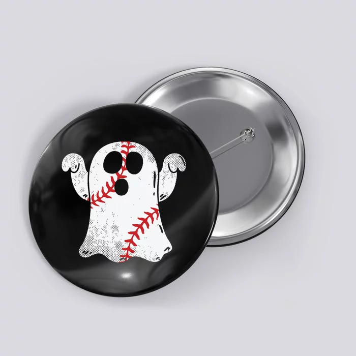 Baseball Ghost Baseball Lover Halloween Costume Button