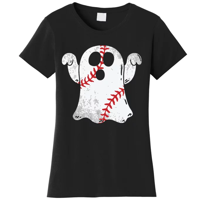 Baseball Ghost Baseball Lover Halloween Costume Women's T-Shirt